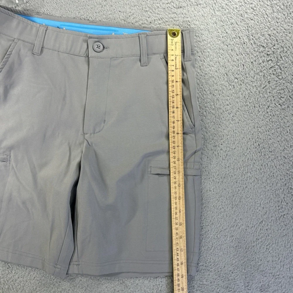 Birdie Bound Shorts‎ Mens 30 Gray Golf Performance Cargo Stretch Grip Chino